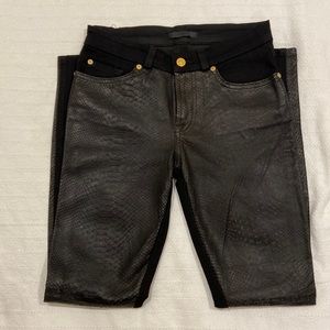 Black jeans leather skinny
